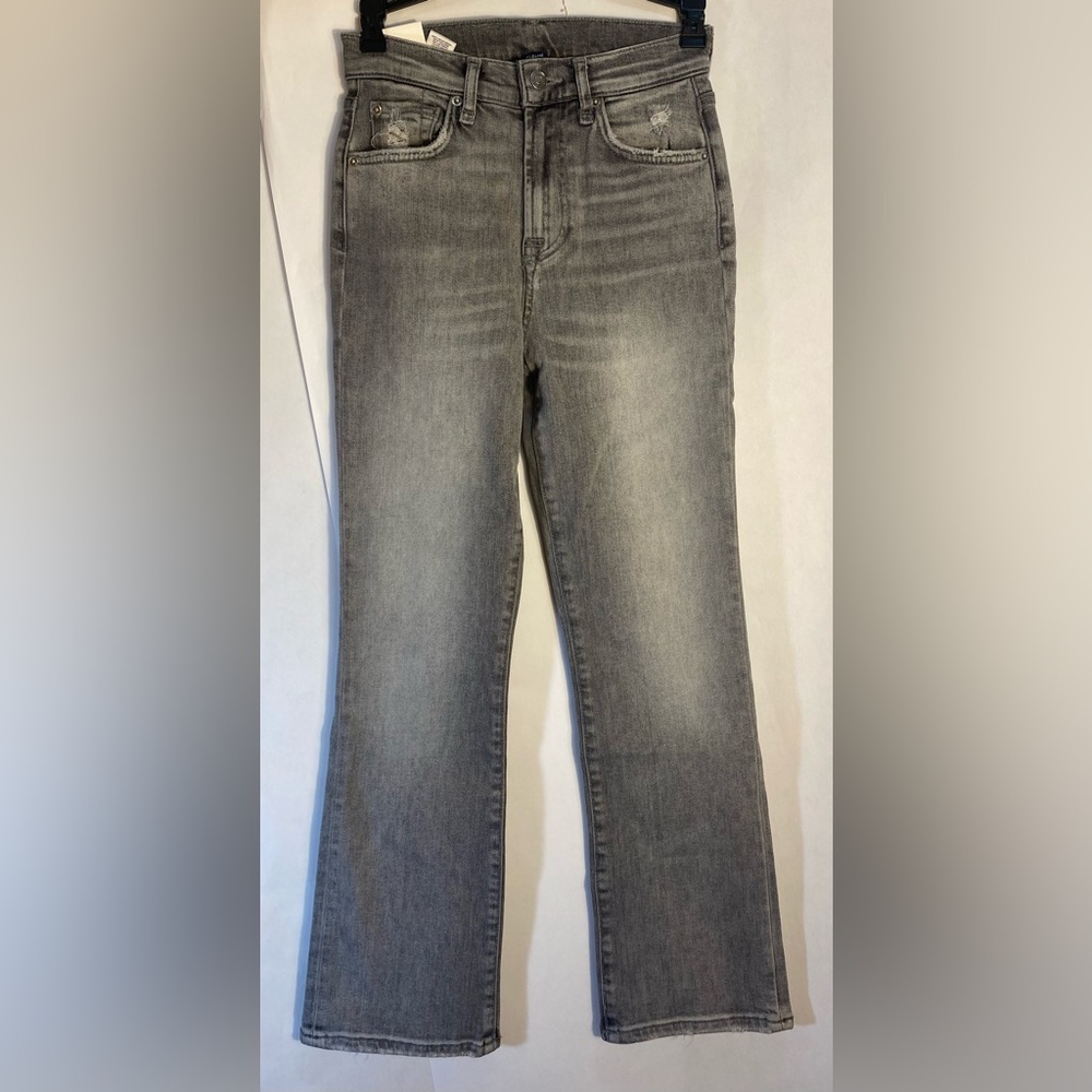 NWT Splendid High Waist Slim Kick Jeans Gray Size 24 - 26"‎ Inseam MSRP $168